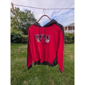 Kyle Busch M&Ms Racing NASCAR Hoodie Sweatshirt Mens Red Black #18‎ XL